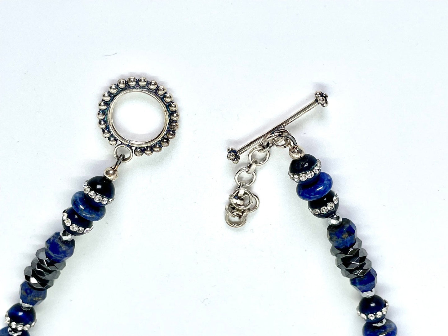 Blue Crackled Quartz & Lapis Necklace