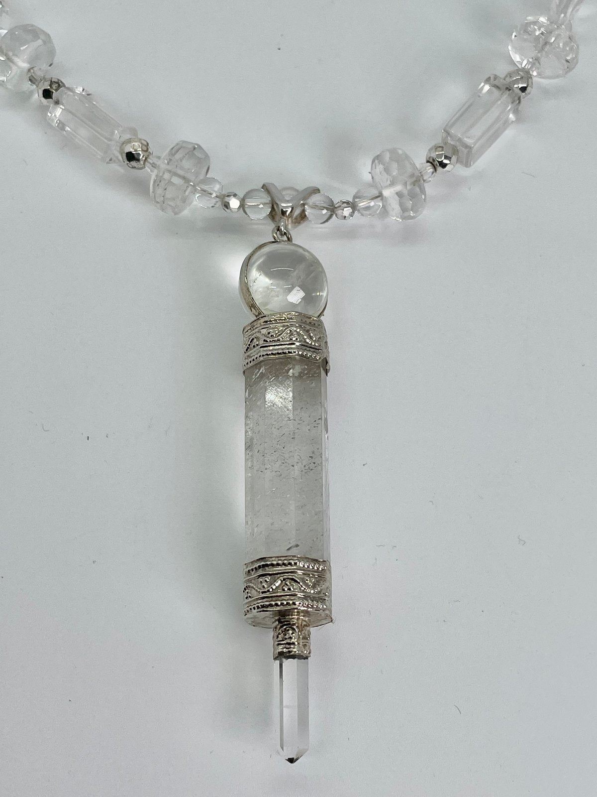 Crystal Quartz Pendulum style necklace