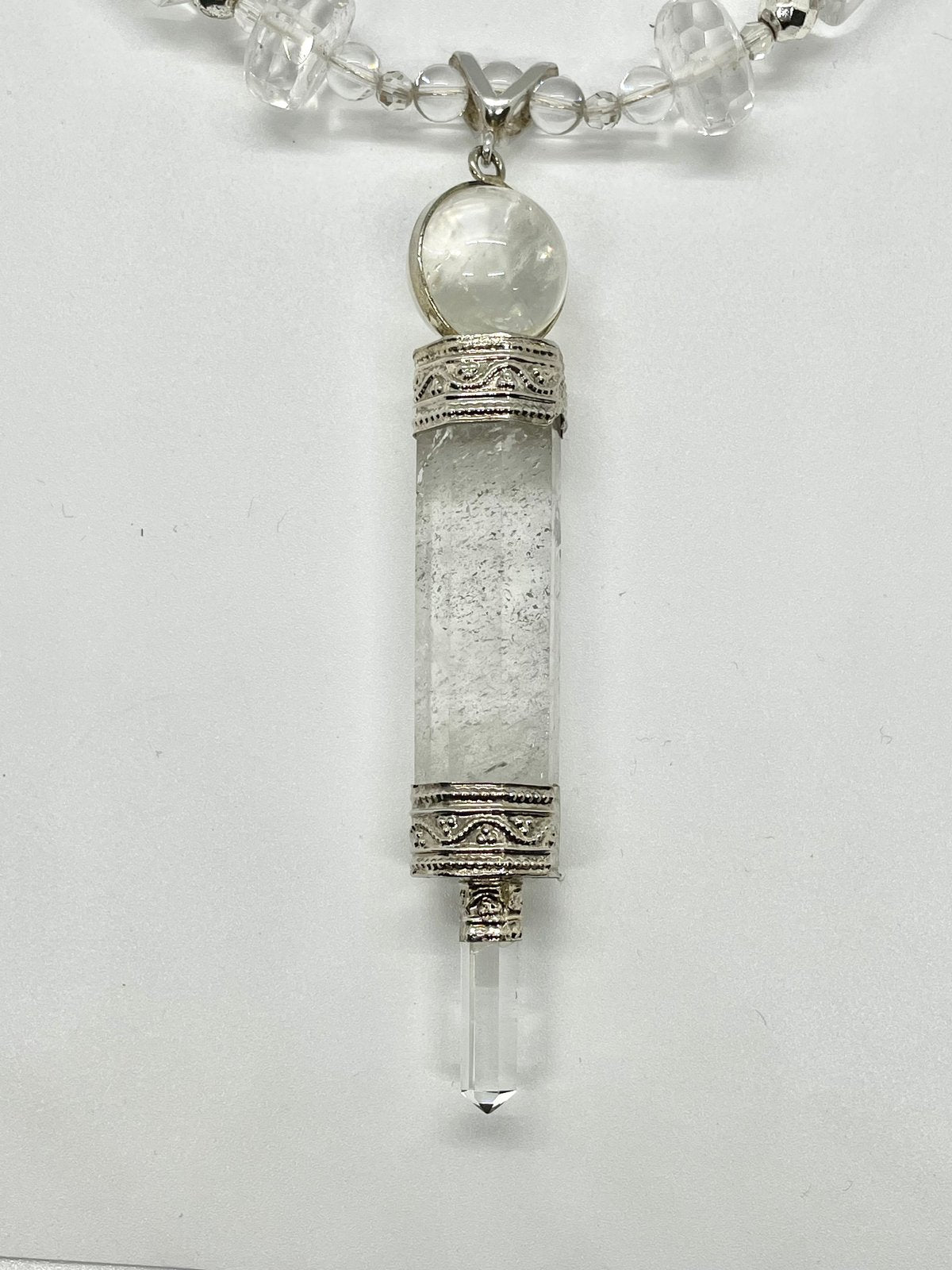 Crystal Quartz Pendulum style necklace