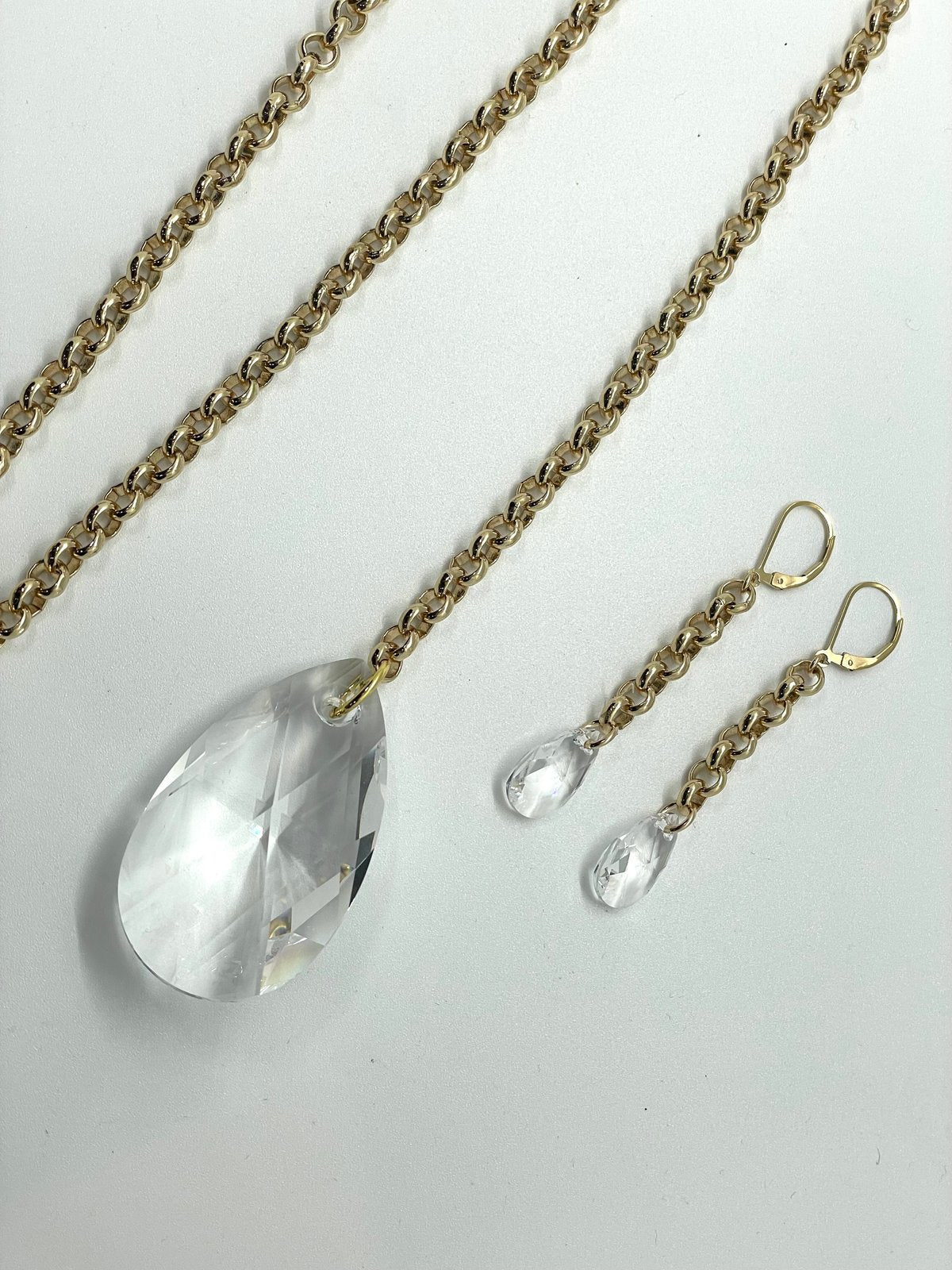 Gold Ice My Chain (mini) w/ Clear crystal