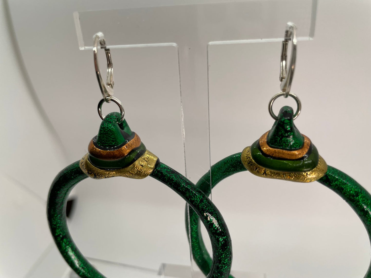 Green Hoops Earring Hook