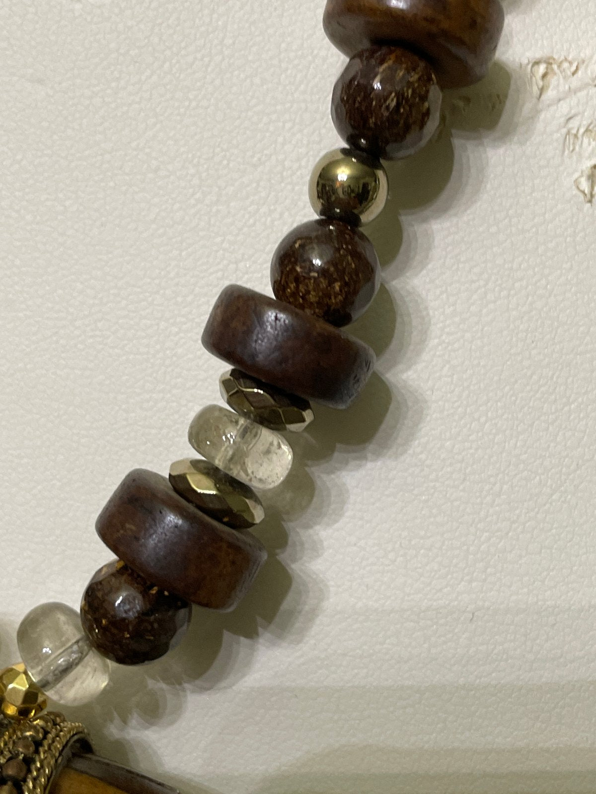 Brown  Horn beaded necklace (LAST ONE)