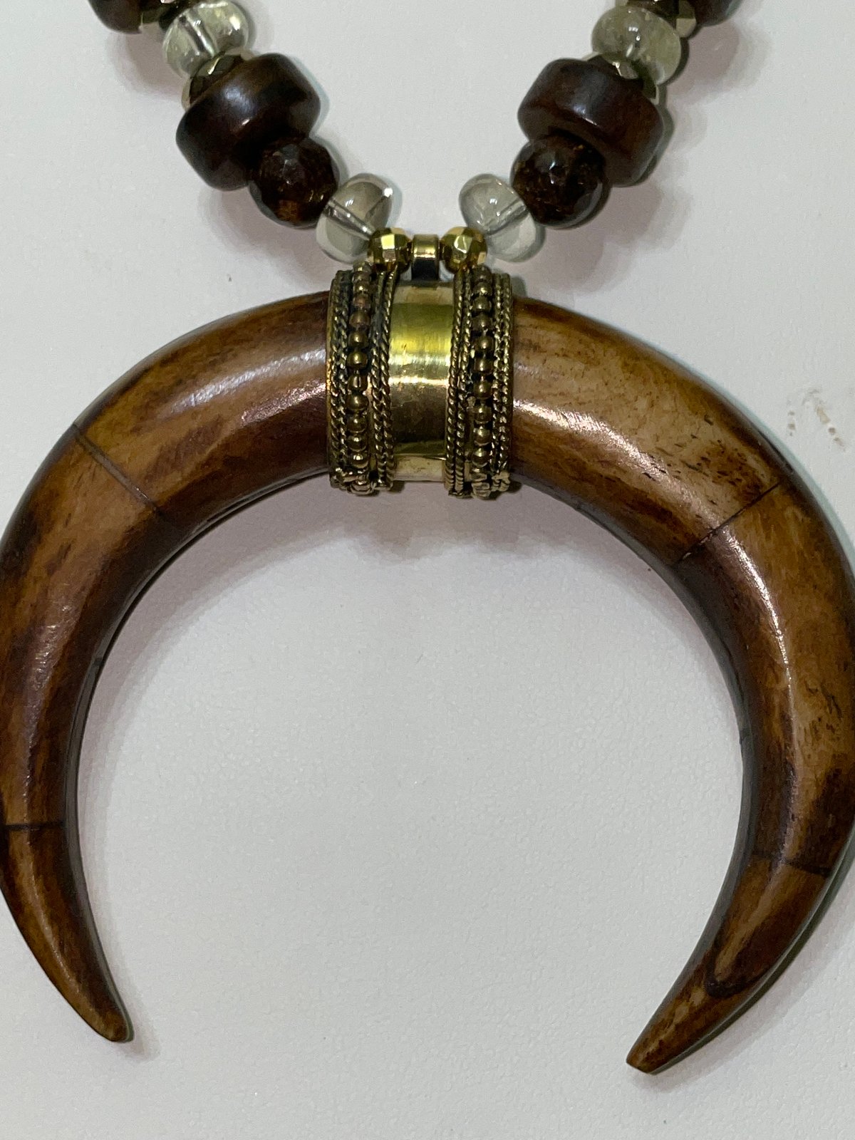 Brown  Horn beaded necklace (LAST ONE)