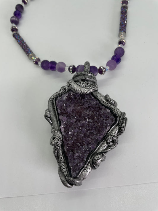 Pure amethyst Africa set in silver